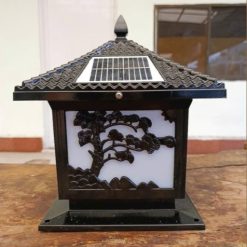 Đèn Trụ Cổng NLMT- Phi 25 Nhôm đúc, 4 Chế Độ Màu