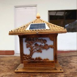 Đèn Trụ Cổng NLMT- Phi 30 Nhôm đúc, 4 Chế Độ Màu