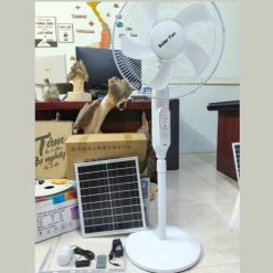 Quạt NLMT 5 Cánh 18000Mah Có Cục Sạc Điện Mã 198, 25W