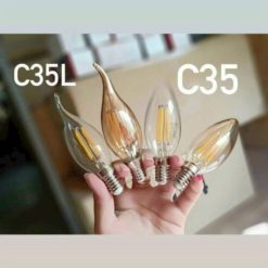 Bóng Led Edison C35 Ánh Sáng Vàng Vỏ Vàng-Vỏ Trong E14-e27, 4W