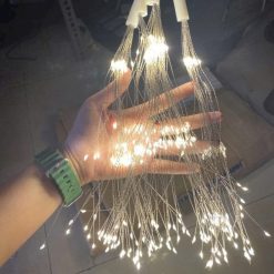 Pháo Hoa Treo 5m 5 Bông-3 Tầng Led-Ánh Sáng Vàng-Tăng Phô Nhôm Chống Nước